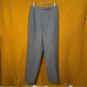 Vintage Pendleton Women’s Gray 100% Virgin Wool Pleated Trousers Petite 10